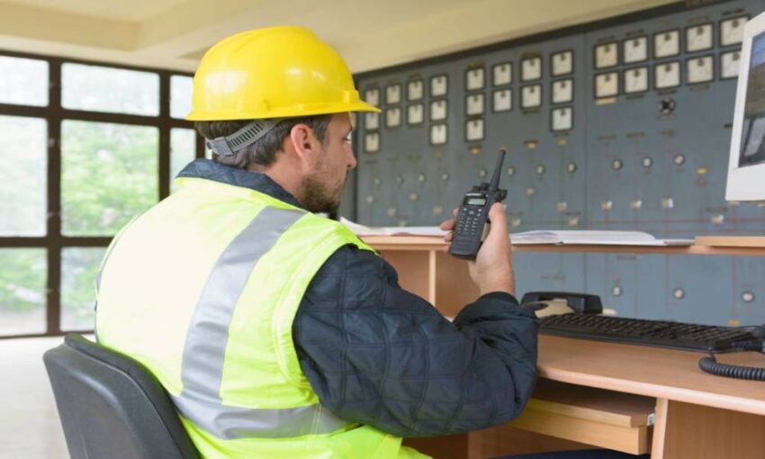 security guard in construction site